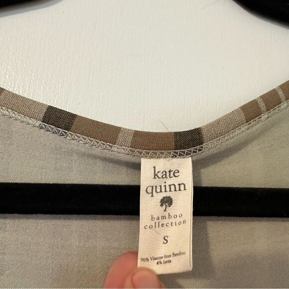 Kate Quinn Women’s Dress Ranch Plaid Bamboo Short Sleeves Scoop Neck Size Small - Picture 5 of 5